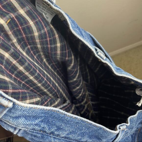 L.L. Bean Vintage Plaid Lined Classic Fit Denim Jeans Women’s Size 34 X 29 - Picture 11 of 13